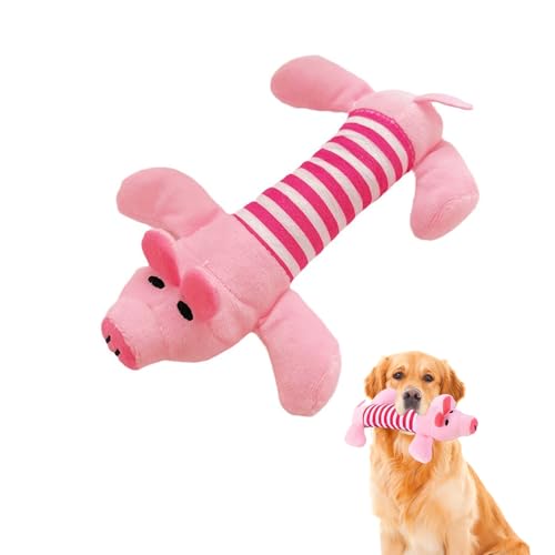 ARYIMYDP Peluche per Cani, Maiale di Peluche a Strisce Calmante per Cani di Piccola e Grande Taglia, Maiale Calmante Quackotto