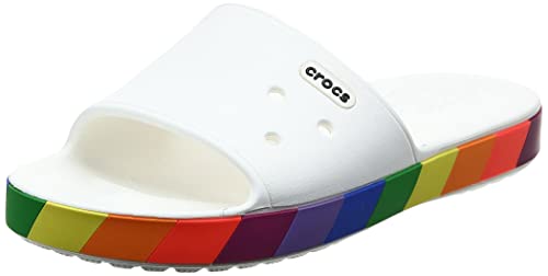 Crocs (クロックス) 男女兼用 大人用 クロックバンド Iii スライドサンダル | シャワーまたはウォーターシューズ ホワイト/マルチ レディース 10 US 8 メンズ, ホワイト/マルチ, 10 Women/8 Men