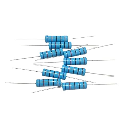 10PCS 5W Metal Film Resistor 1% Color Ring 1K2K 10K 100 Ohms 120 Ohms 22K 220 4.7K 470 1M(91K)