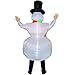 Qshine Christmas Inflatable Snowman Cosplay Costume Party Fancy Dress Blow Up Body Suit Jumpsuit Adult (Adult)