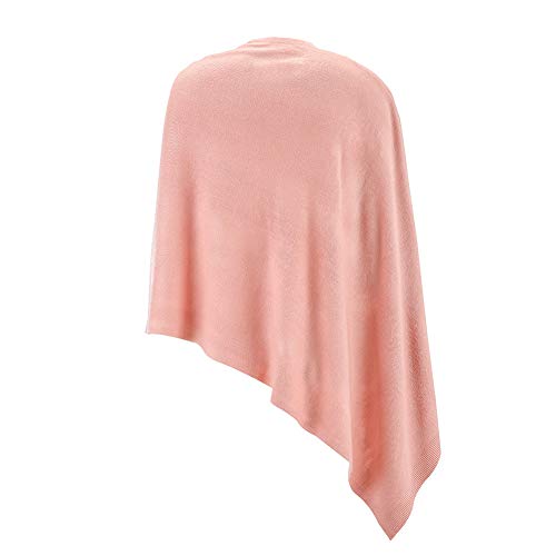 Poncho da donna leggero maglione solido scialle