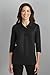 Port Authority Ladies Silk Touch 3/4-Sleeve Polo, Black, Large
