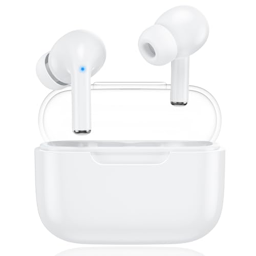 mivo Wireless Earbuds, Bluetooth 5.3 Earphones with HiFi Stereo Deep Bass, Dual ENC Mic, 13mm Audio Drivers, IPX7 Waterproof In Ear Wireless headphones for Travel/Office/Gym, Comfort Bluetooth Earbuds