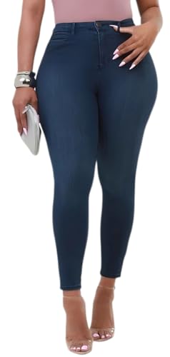 Womens Classic High Waisted Skinny Stretch Lifting Jeans Slim Fit Denim Pants2