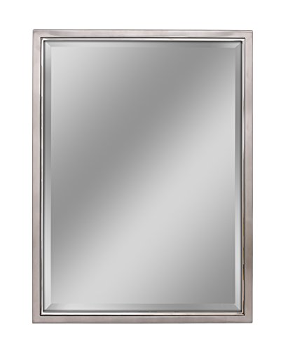 Head West 30 x 40 Classic Brush Nickel/Chrome Mirror, 30x40