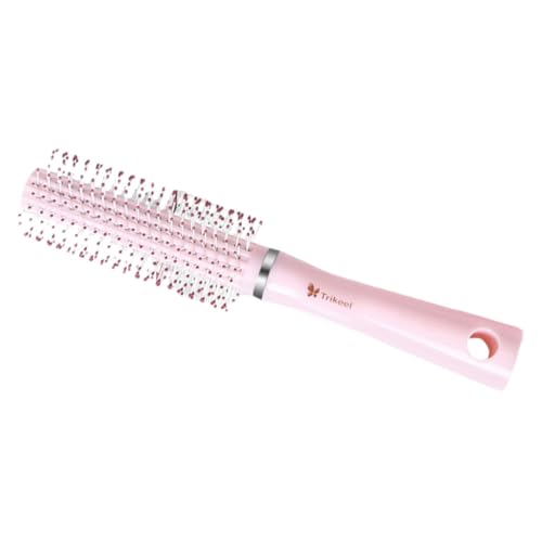 Healvian desenredador cabellos ondulados relajante women pelo de cerdas rodillos blow dryer brush pinceles redondos cepillo redondo para flequillo cabello para secar con secador AbS rosa
