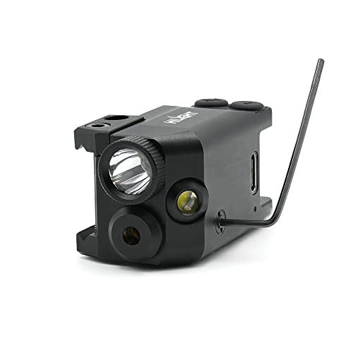 Hilight Pf10B Blue Laser Sight & Tactical Led Flashlight Combo, Shockproof Low Profile Air Soft Gun Lasers, Magnetic Usb Rechargeable, Compatible For Glock, Pistol, Handgun Rifle. #TOP4
