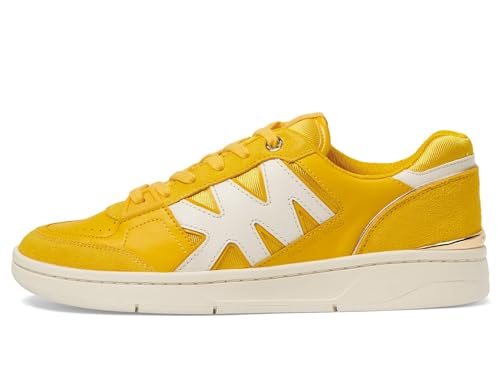 Michael Kors Women's Rebel Lace Up Sneaker, Bright Dndlion, 7.54