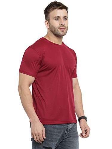 Image of AWG ALL WEATHER GEAR Men's Round Neck Half Sleeves, Lightweight Quick Dry Regular Dry Fit Sports T-shirt