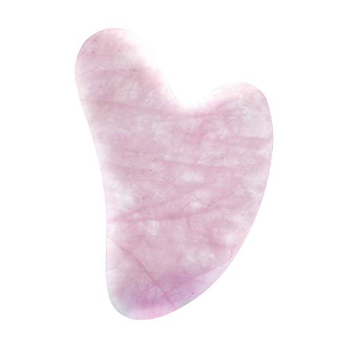 Herramienta de masaje de raspado Guasha - Tablero Gua Sha de cuarzo rosa - Herramienta raspadora tradicional para antienvejecimiento - Guasha de piedra de cuarzo rosa 100% natural - Por Sandine - imagen 10