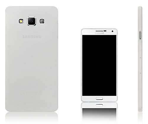 Xcessor Vapour Custodia per Samsung Galaxy A7 SM-A700F. Flessibile TPU Gel. Opaco Bianco