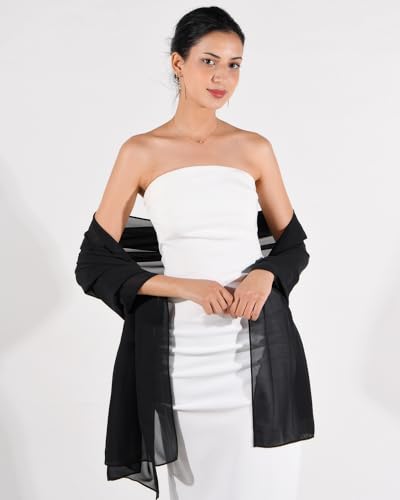 FURTALK Chiffon Shawl Wraps for Women Evening Dresses Soft Scarf Formal Wedding Bridal Scarves3