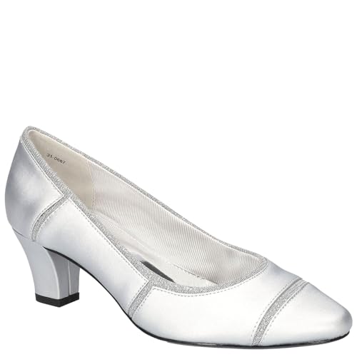 Escarpins Datia Easy Street satin argent 36 pour ne plus souffrir des pieds en soirée