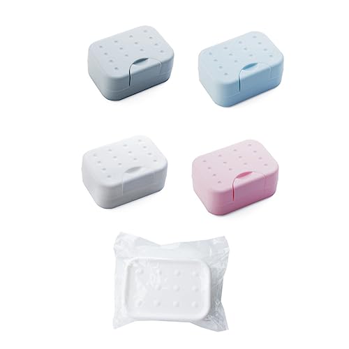 Mikinona 2 Piezas contenedor de jabón tripe casa de banho Cámping the box portstiles cajas blue sabonete ordenador portstil soap impermeable viajar portátil Jabonera caja de jabón
