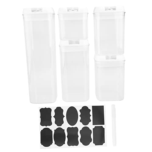 Cabilock 5 Piezas cajón del refrigerador cesta contenedores transparentes recipientes para alimentos cajas almacenaje bote sellado recipientes sellados de almacenamiento Reutilizable