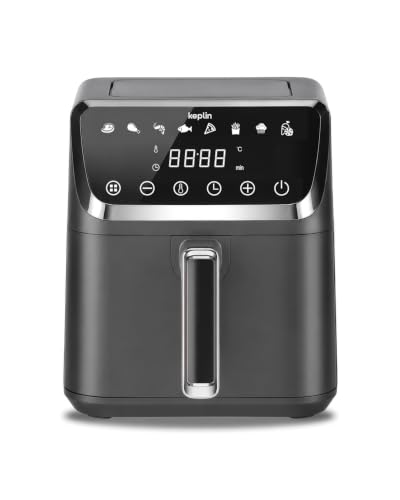 Keplin 4.5L Digital Air Fryer - 8-in-1 Cooking Functions - 1430W Energy-Saving Cooker - Healthy Oil-Free Cooking - 360 Hot Air Circulation - Roast Bake Dehydrate Reheat - 2-Year Warranty