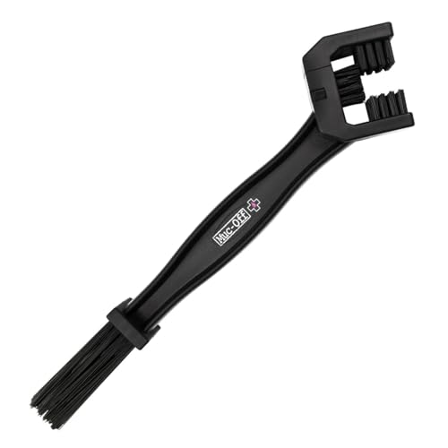 Muc-Off Brosse Chaine Moto - Brosse Moto avec Manche Ergonomique et Poils en Nylon R&eacute;sistants - Nettoyant Chaine Moto Parfait pour le Nettoyage des Cha&icirc;nes et Pignons, Noir