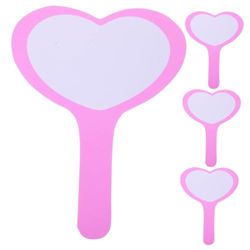 3Pcs Tableros borrables con forma de corazón rosa miniatura 1