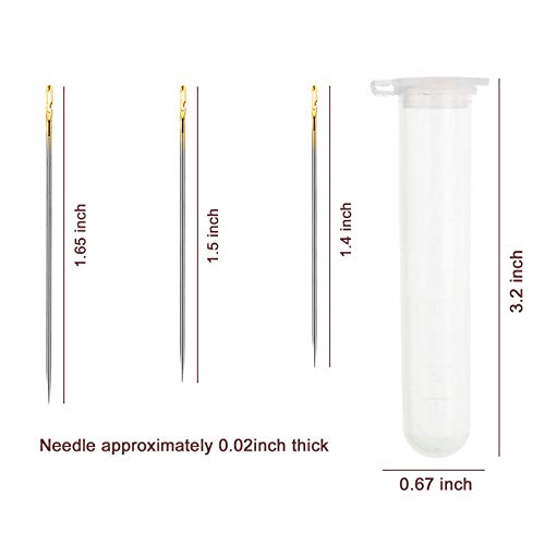 image for JekiiNova Self Threading Needles, 36pcs Needle Threader for Hand Sewin