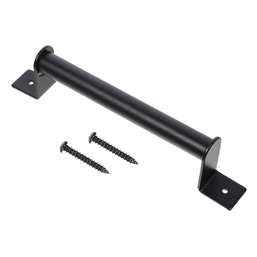 LIFKOME Carbon Steel Barn Door Handle Black Interior Door Knob Design for Long-Lasting Use