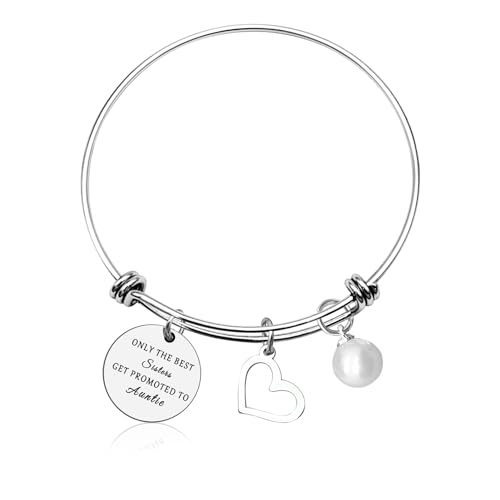 Promoted To Auntie Gift New Auntie Gifts Jewelry Pregnancy Announcement Gifts for Aunt First Time Auntie to be Gifts New Aunt Gifts from Sister New Aunt Jewelry Expecting Aunt Gift Mother's Day Gift
