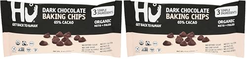 Hu Choc Dark Baking Chips 9 OZ (Pack of 2)