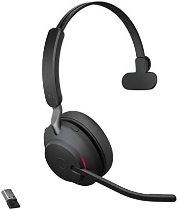 Jabra Evolve2 65 Wireless PC Headset With Charging Stand – Noise Cancelling UC Certified Stereo Headphones With Long-Lasting Battery – USB-A Bluetooth - View #3