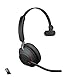 Jabra Evolve2 65 Wireless PC Headset – Noise Cancelling UC Certified Mono Headphones with Long-Lasting Battery – USB-A Bluetooth Adapter – Black