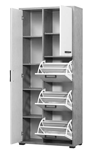 3610OSB Montato Armadio 2 Ante + 3 ante a ribalta