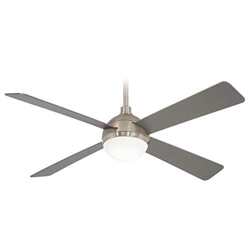MINKA-AIRE F623L-BS/BN Orb 54 Inch Ceiling Fan with Integrated 16W LED Light in Brushed Steel / Brushed Nickel Finish