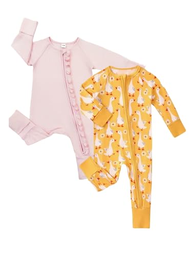 Image of Bow Dream Baby Bamboo Rayon Romper Girl Footless Viscose Newborn Infant Footie Mitten Cuffs Toddler Boy Clothes