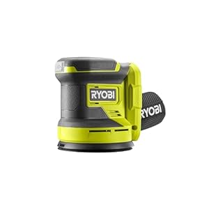 RYOBI 18 V ONE+ Akku-Exzenterschleifer RROS18-0, 125 mm Schleifteller, 2, 5 mm Schwingkreis, Effiziente Farbentfernung, Kompatibel mit Werkzeugsystemen
