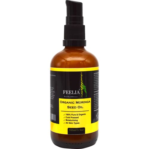 Feelia, Organic Moringa Oil, Cold Pressed, Moisturizing, Rich in Vitamins & Nutrients, High in Vitamin C