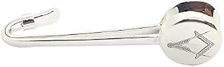 Masons Craft Regalia Sq & Compass Knapkin Holder Freemasons Mens Gift Sterling Silver Napkin Hook/Bib - Clear Pack