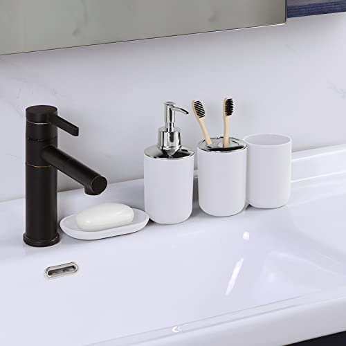10 Pcs White Bathroom Accessories Set
