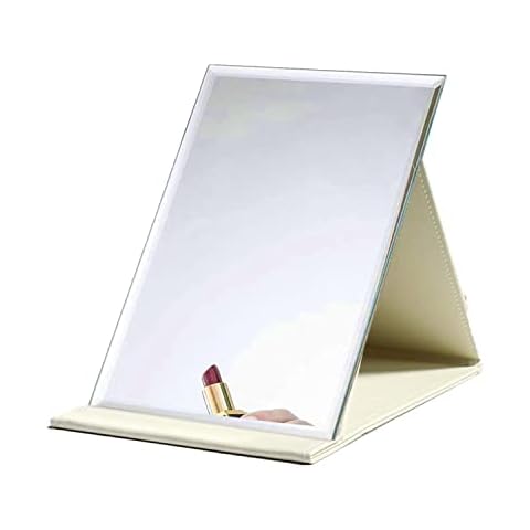 DINGFENG Großer Tragbarer Klappbar Gold Spiegel Cover