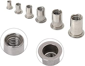 TAS Rivet Nut M12 Zinc Plated Flat Head Knurled Body Insert Nut for DIY Projects, Automobile Industries, Home Furnishing and Electrical (12MM, 25 NOS)