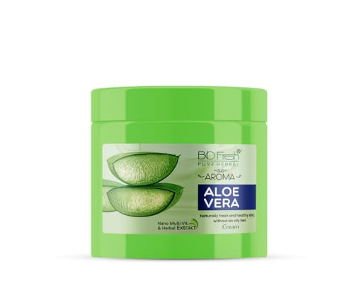 Image of BIOFRESH HERBALS Body Cream - Aloevera Deep Intense Moisturizing Cream Non-Greasy with 24-Hour Hydrating for Soft Dry Skin (800ml, Pack of 1)