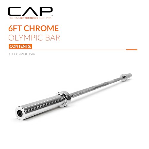 Image of CAP Olympic Barbell - 5FT, 6FT, & 7FT Strength Training Weight Bars, Multiple Options