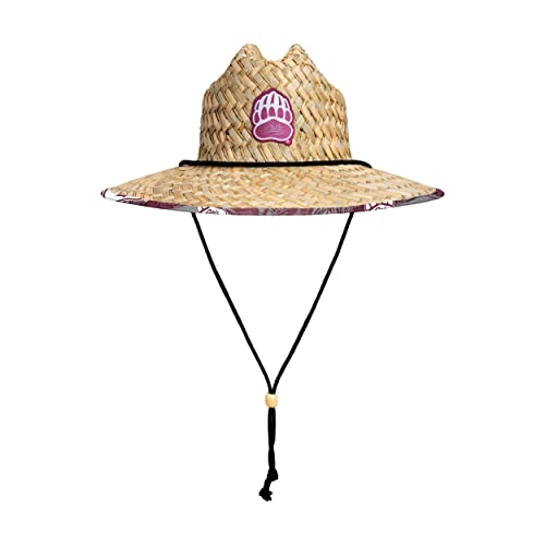 Image of FOCO NCAA Mens NCAA College Team Logo Floral Straw Sun Hat