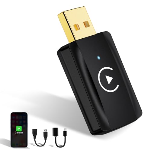 Msxttly Wireless Carplay Adapter Small Car Play Dongle Mini Carplay Wireless Adapter For Apple For Iphone Ios 11+ For Oem Wired Car Model 2017+ cover