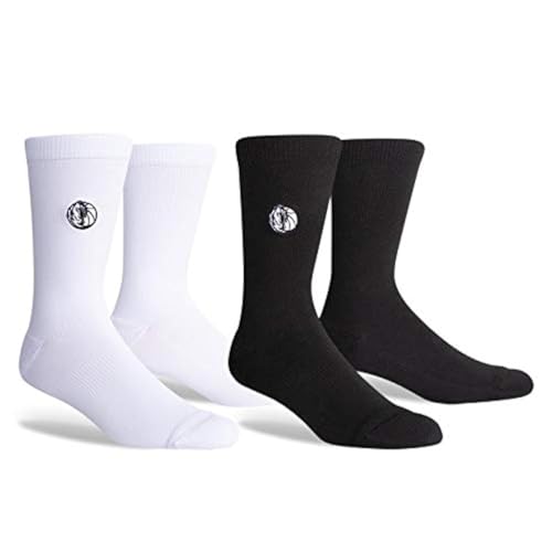 PKWY 2-Pack Unisex Basketball Team Black & White Logo Crew