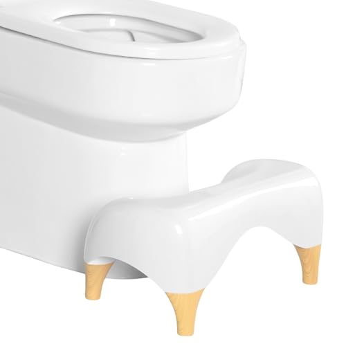 WASHIKU Taburete Baño, Escalón para WC Adulto y Niños para una evacuación Suave y rápida, Alzador Portátil para Inodoro con diseño Moderno, Reposapiés Recomendado por los médicos, Toilet Stool