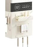 Estante de acero al carbono para cubierta de tuberías de caldera. Oculta tuberías y válvulas de gas. Instalación sin taladros ni atornillado. Incluye ganchos redondos, ganchos, toallero y especiero