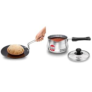 Hawkins Futura 26 Cm Flat Tava – Hard Anodised Aluminium Tawa With Rim & Stainless Steel Handle
