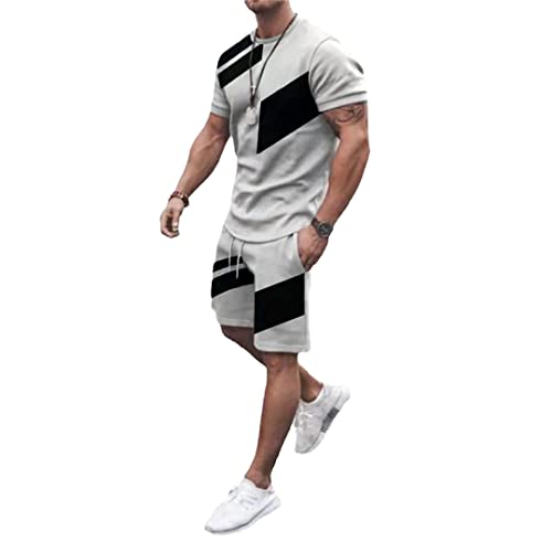 Ensemble t-shirt 3D homme et short de sport été taille XS Ts2731