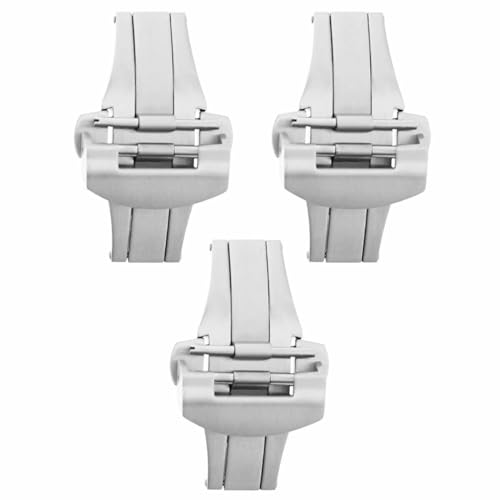 Ewatchparts 3 Pam 22mm Deployment Band Clasp Leather Strap Buckle Compatible With Panerai 44mm Polish