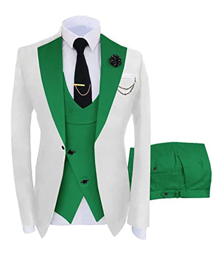 Men's Suit 3 Piece Prom Tuxedos Suit Formal Business Wedding Groomsmen Blazer Pant Sets3