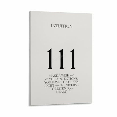 Angel Number 111 Intuition Numerology Positive Definition Poster (1) Canvas