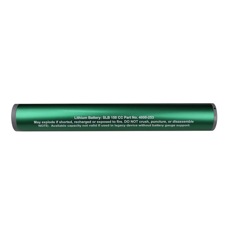 PULADU SLB-150CC Lithium Battery with safety warnings printed on its green casing.